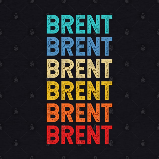 Brent Name Vintage Retro Custom Gift Named Brent by CoolDesignsDz